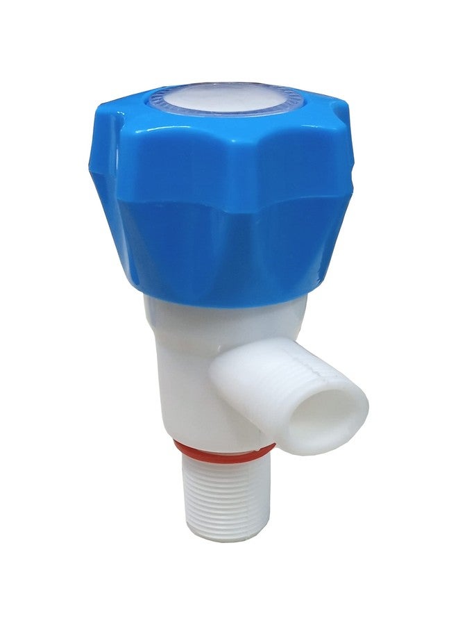 Droptech PVC Plastic Angle Cock/Valve for,Bathroom, Wash Basins Angle Valve- (Size-1/2", 15 mm)(Color-Blue) Pack of 10 - Image 2